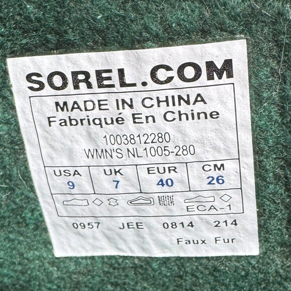 EUC Sorel Caribou Tan and Black Lace Up Waterproof Leather Boots in Women's 9 - Picture 8 of 13